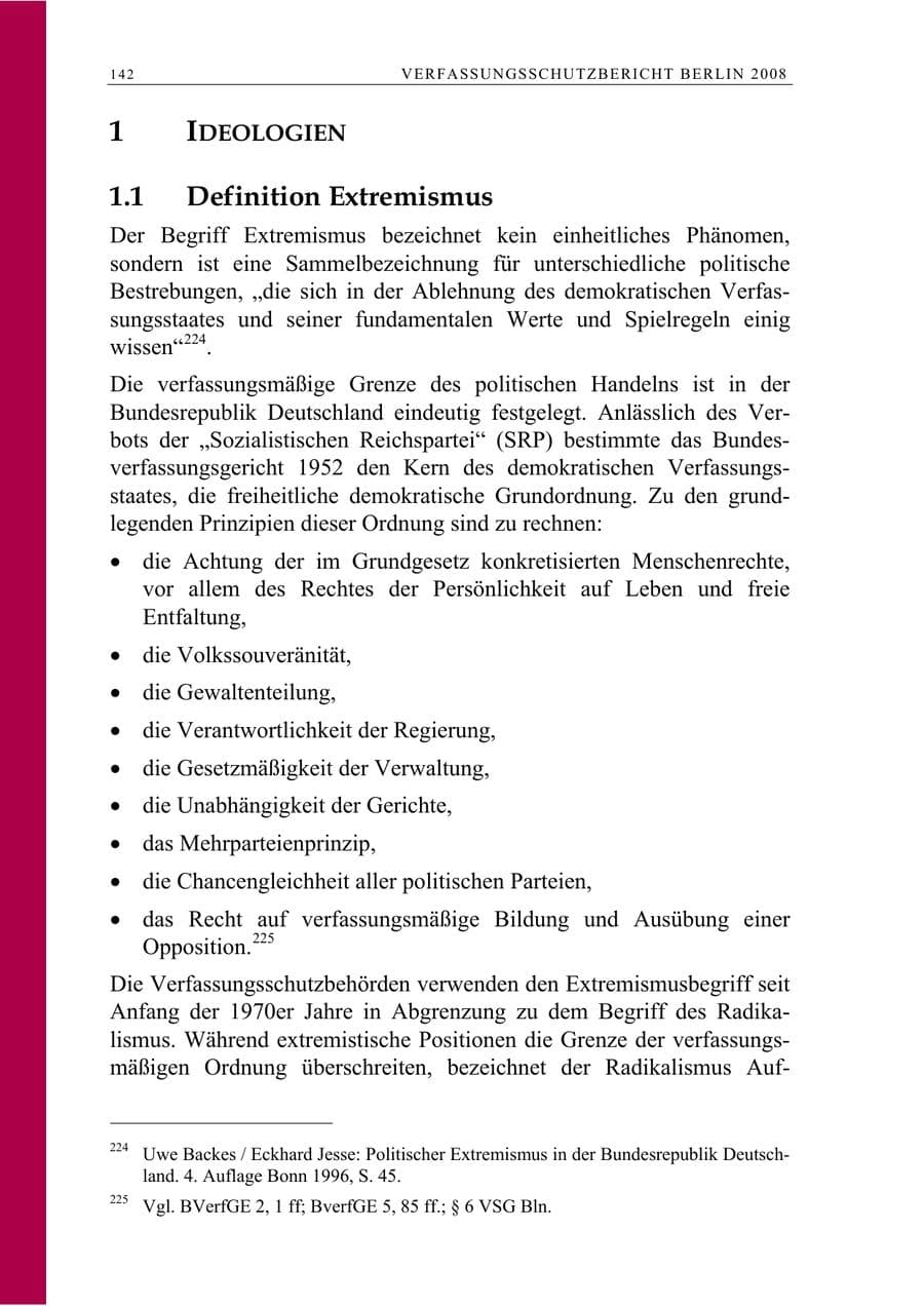 Seite 155 des Verfassungsschutzbericht 2008 Berlin