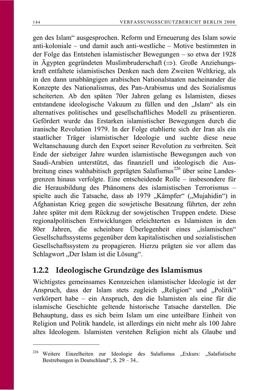 Seite 157 des Verfassungsschutzbericht 2008 Berlin