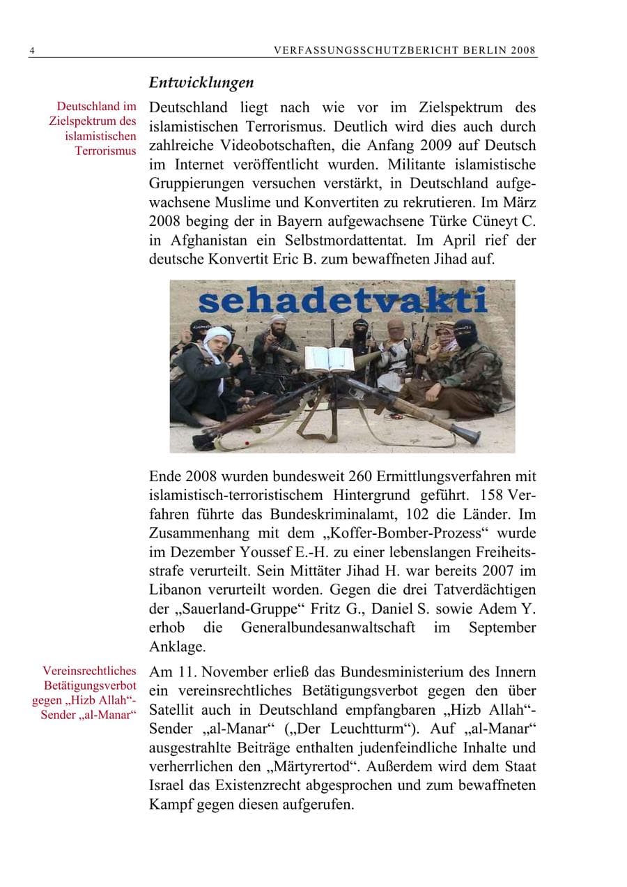 Seite 17 des Verfassungsschutzbericht 2008 Berlin