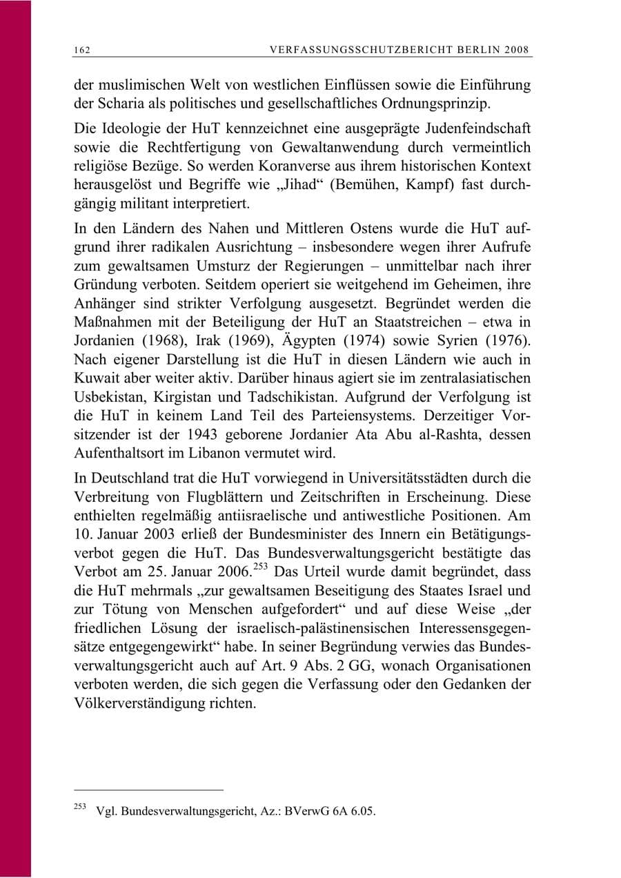 Seite 175 des Verfassungsschutzbericht 2008 Berlin