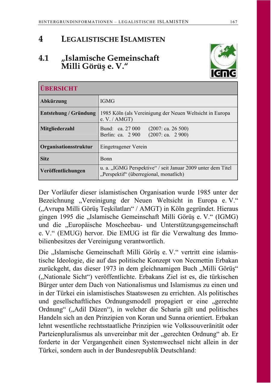 Seite 180 des Verfassungsschutzbericht 2008 Berlin