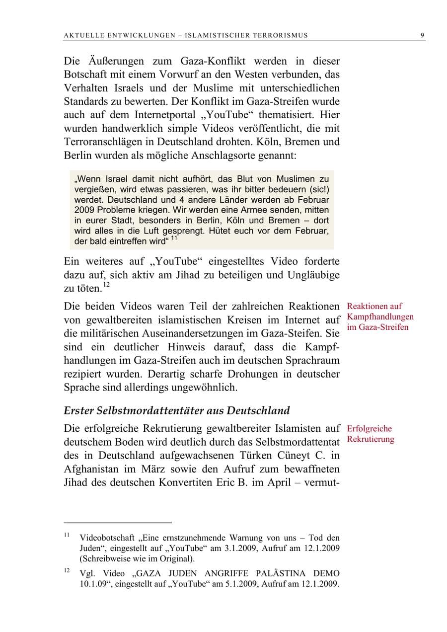 Seite 22 des Verfassungsschutzbericht 2008 Berlin