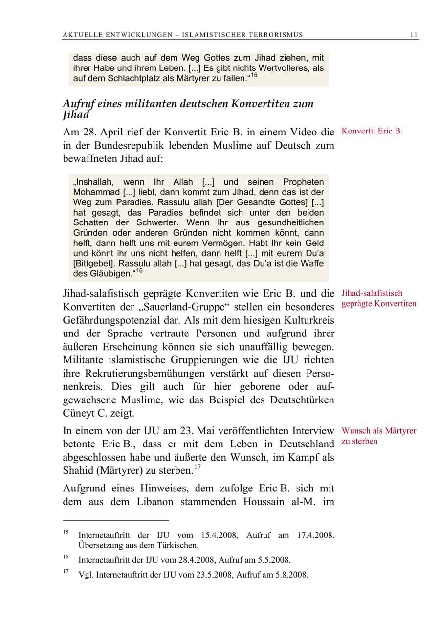 Seite 24 des Verfassungsschutzbericht 2008 Berlin