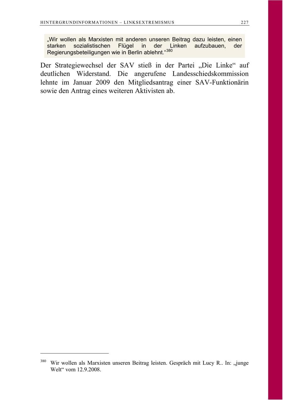 Seite 240 des Verfassungsschutzbericht 2008 Berlin