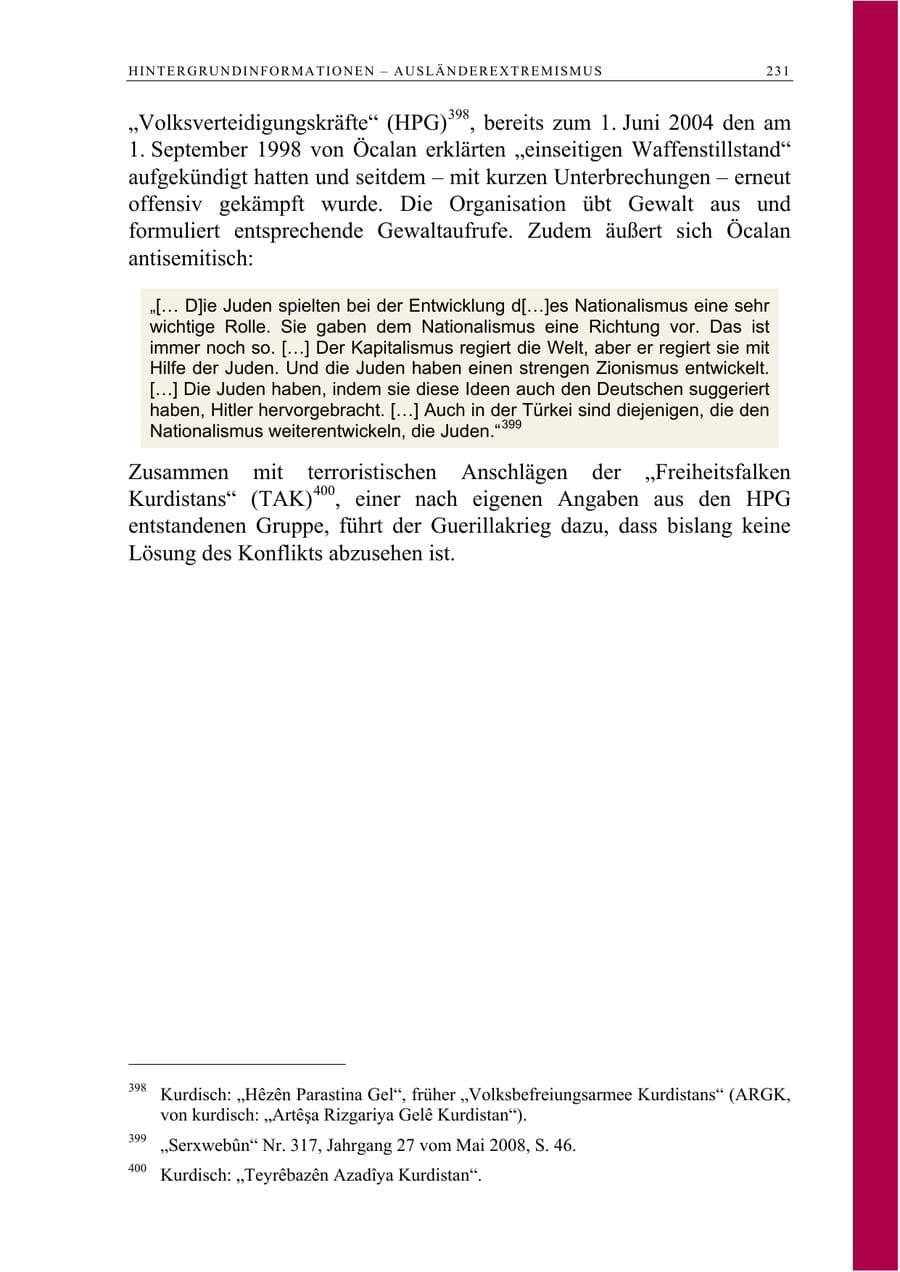 Seite 244 des Verfassungsschutzbericht 2008 Berlin