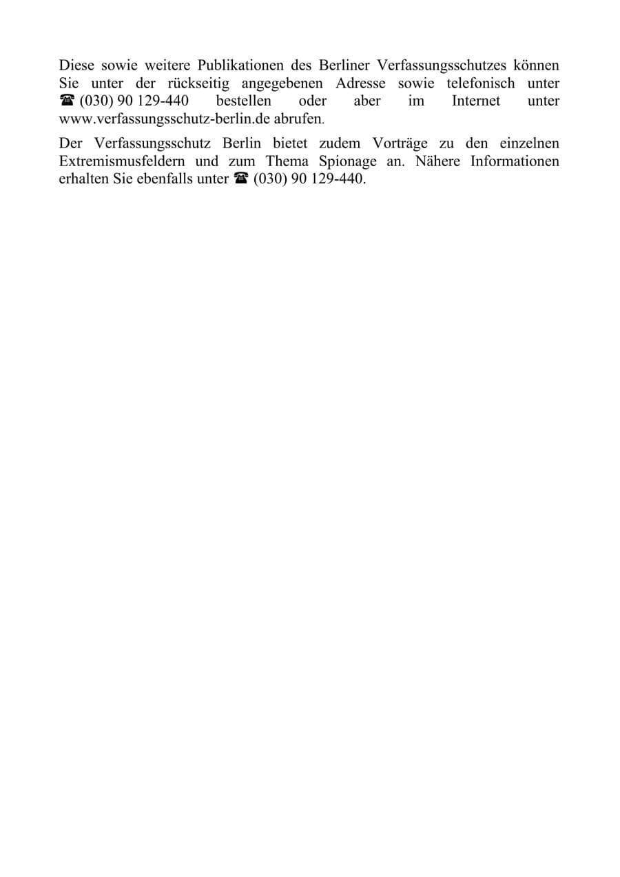 Seite 291 des Verfassungsschutzbericht 2008 Berlin