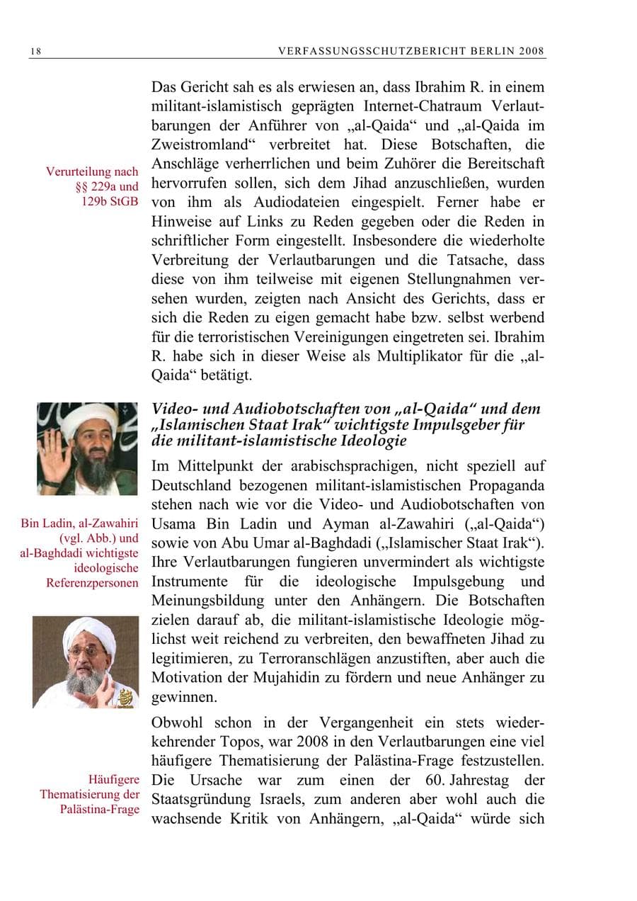 Seite 31 des Verfassungsschutzbericht 2008 Berlin