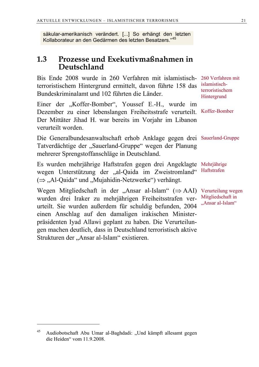 Seite 34 des Verfassungsschutzbericht 2008 Berlin