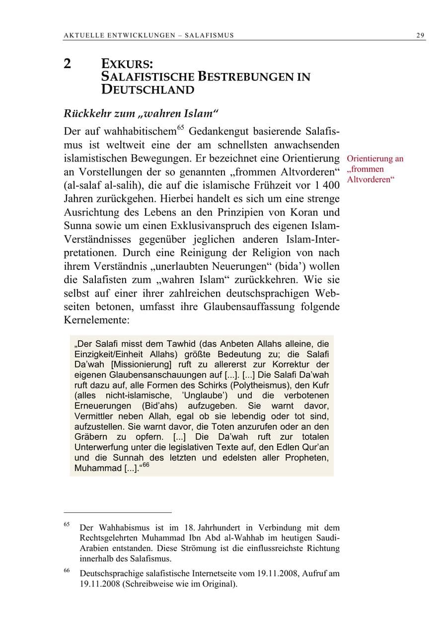 Seite 42 des Verfassungsschutzbericht 2008 Berlin