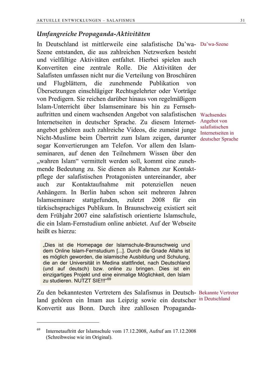 Seite 44 des Verfassungsschutzbericht 2008 Berlin