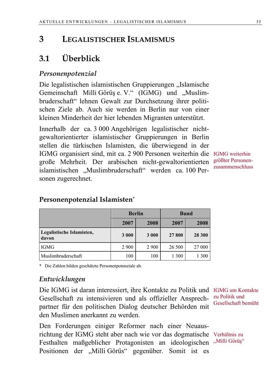 Seite 48 des Verfassungsschutzbericht 2008 Berlin