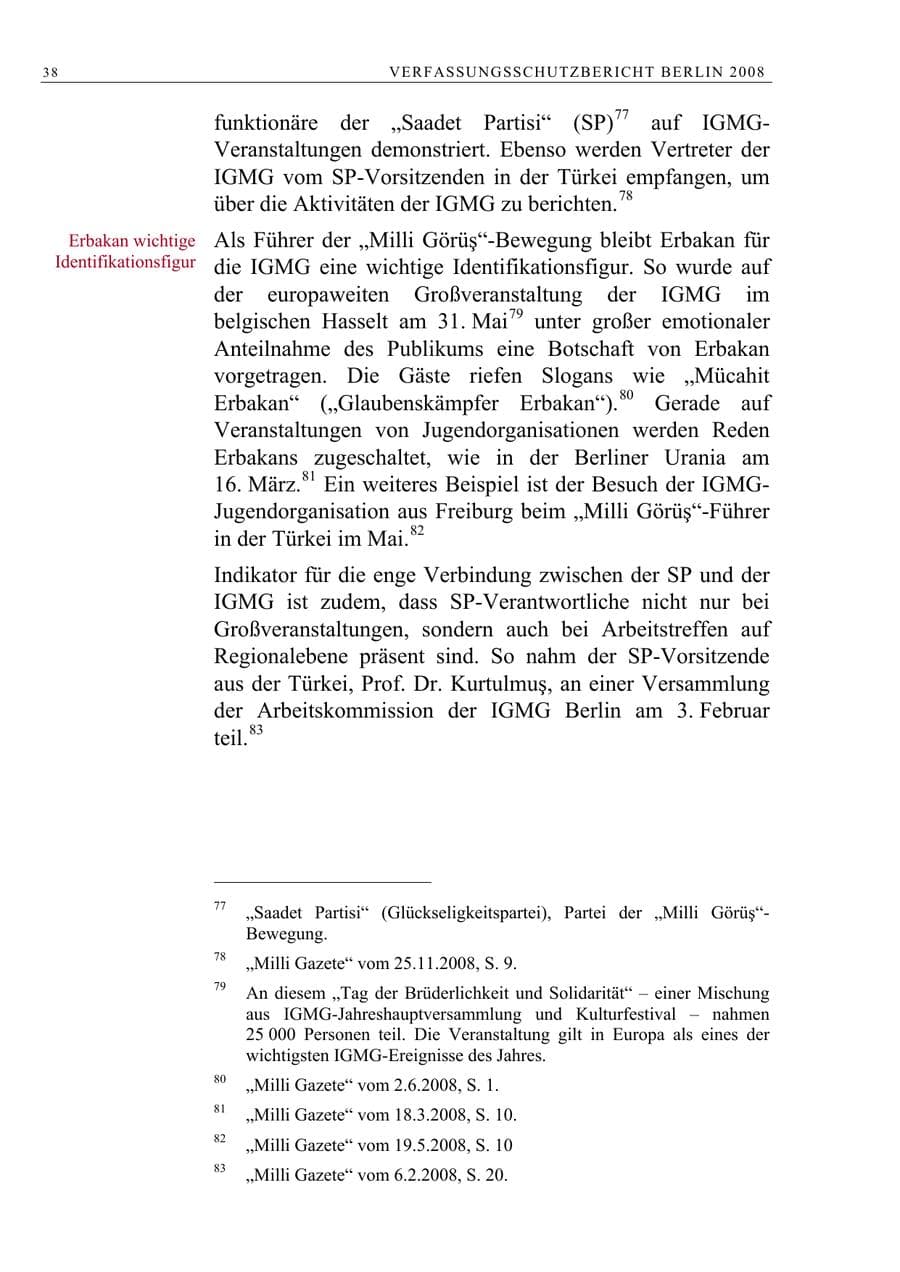 Seite 51 des Verfassungsschutzbericht 2008 Berlin