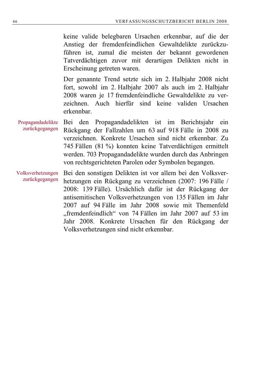 Seite 59 des Verfassungsschutzbericht 2008 Berlin