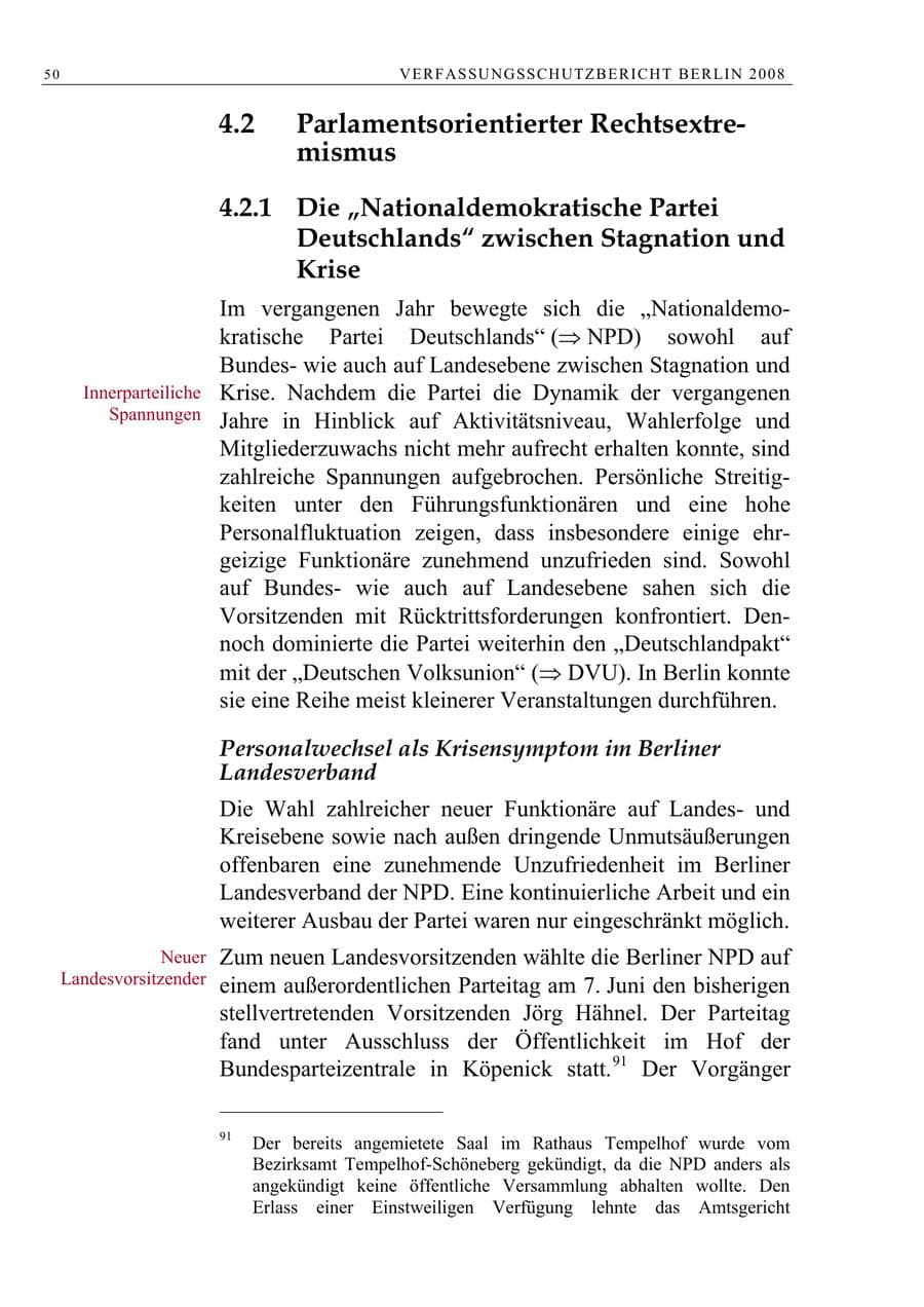 Seite 63 des Verfassungsschutzbericht 2008 Berlin