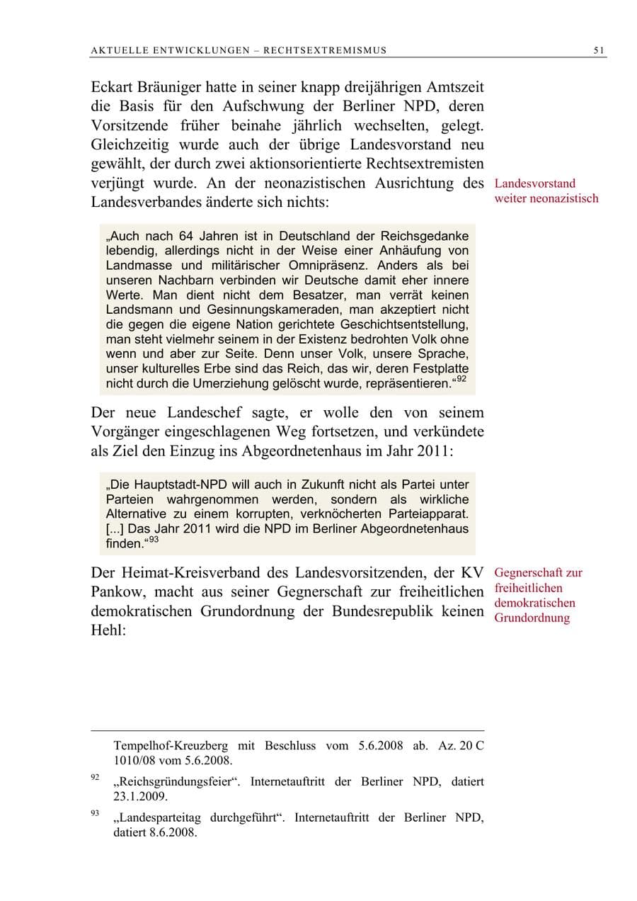 Seite 64 des Verfassungsschutzbericht 2008 Berlin