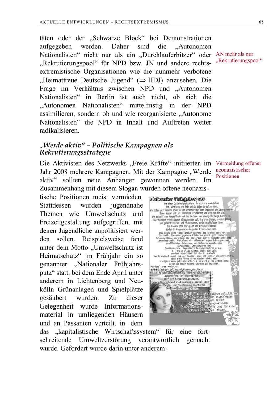 Seite 78 des Verfassungsschutzbericht 2008 Berlin