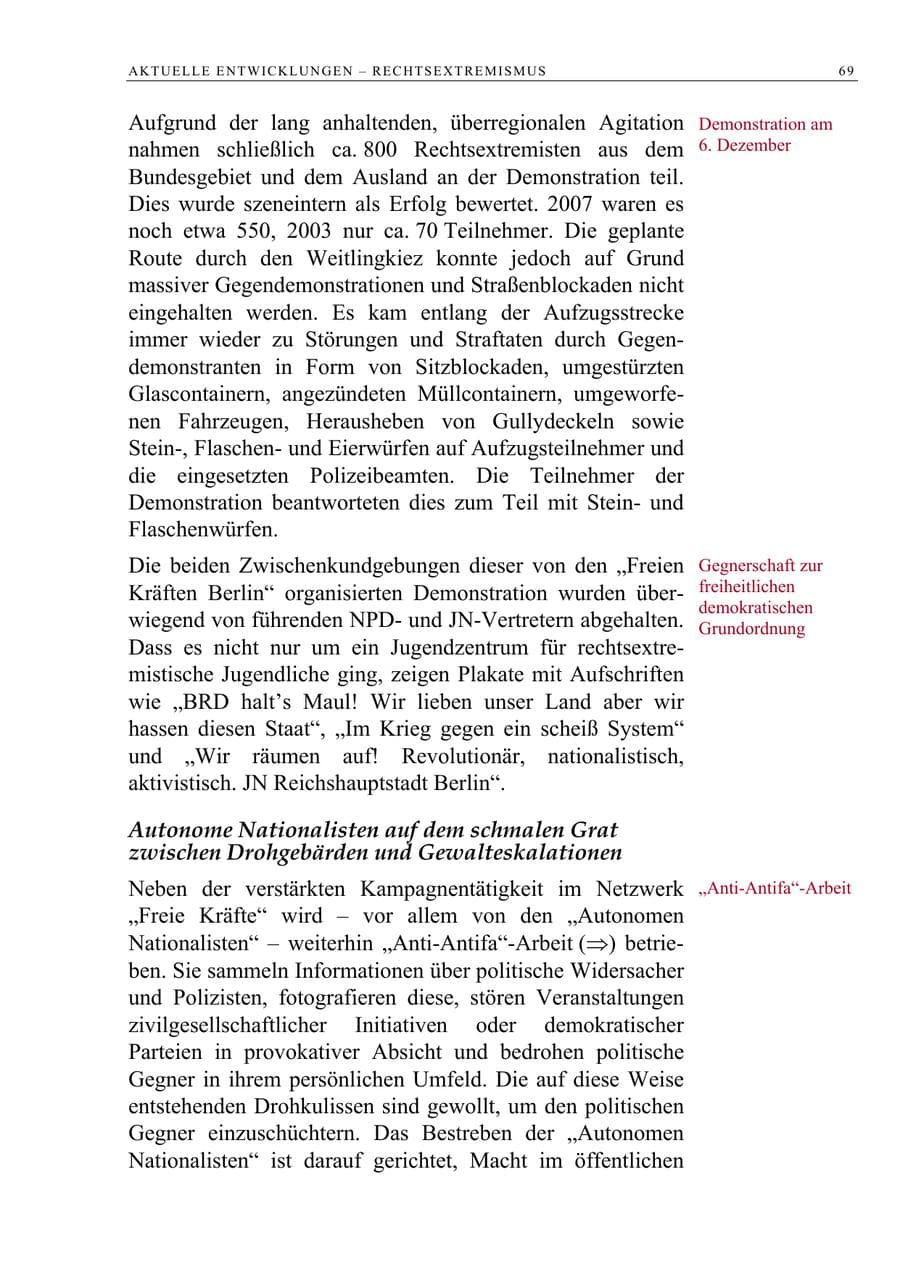Seite 82 des Verfassungsschutzbericht 2008 Berlin