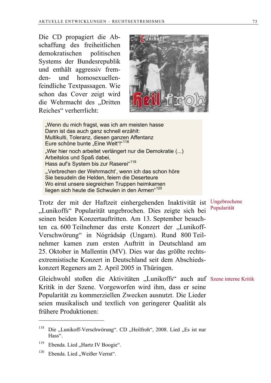 Seite 86 des Verfassungsschutzbericht 2008 Berlin