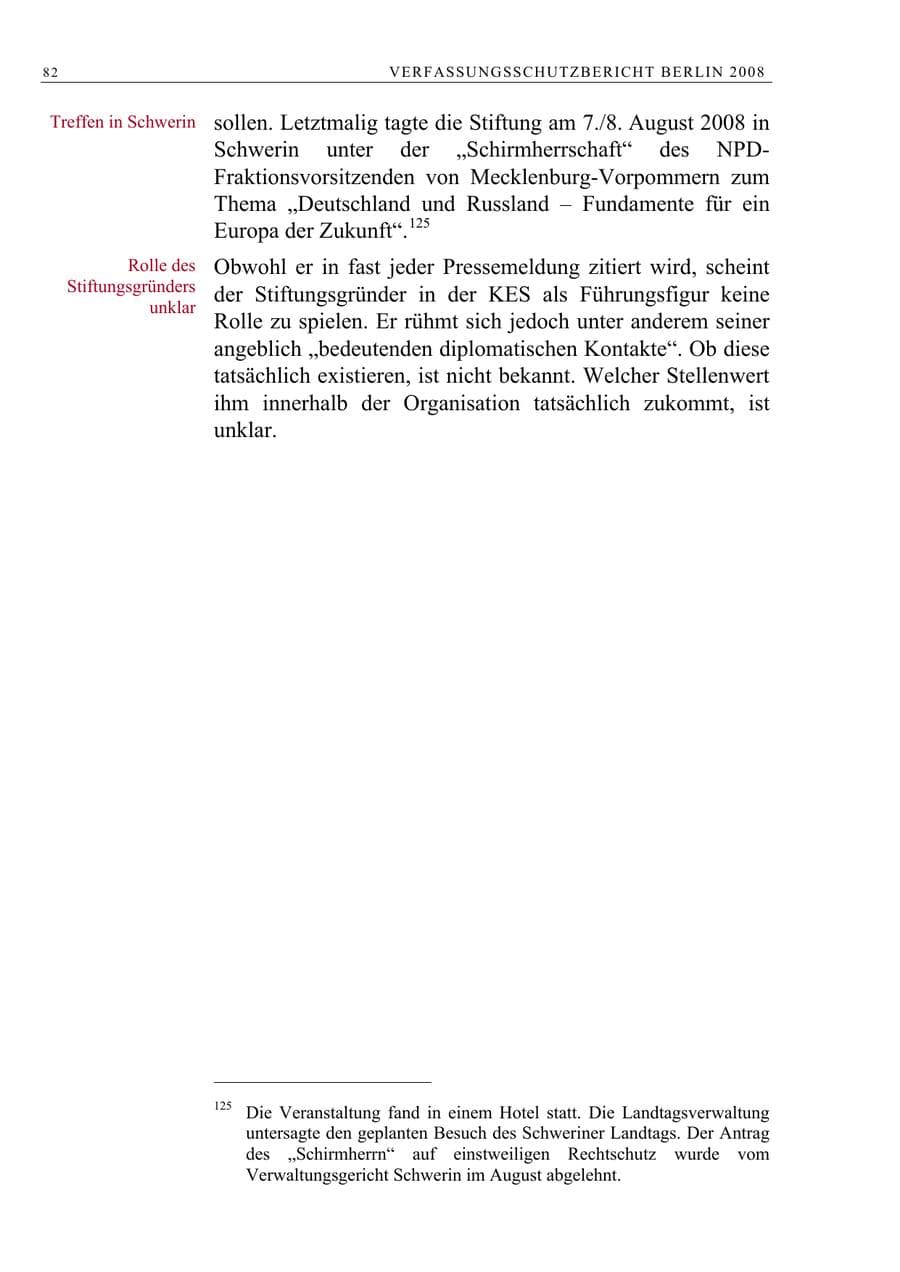 Seite 95 des Verfassungsschutzbericht 2008 Berlin