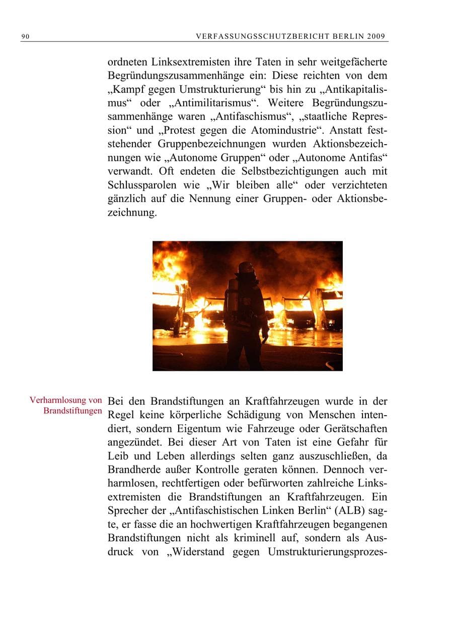 Seite 103 des Verfassungsschutzbericht 2009 Berlin