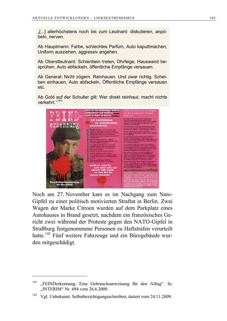 Seite 118 des Verfassungsschutzbericht 2009 Berlin