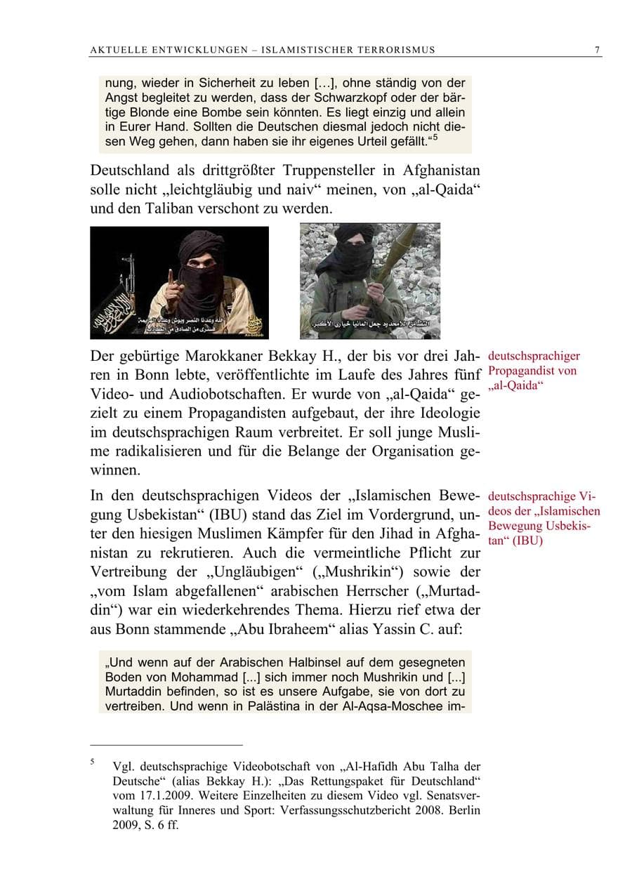 Seite 20 des Verfassungsschutzbericht 2009 Berlin