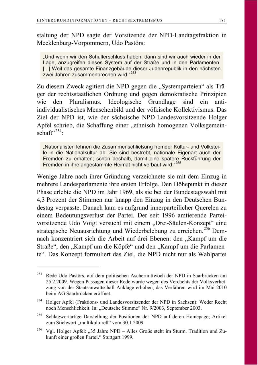 Seite 194 des Verfassungsschutzbericht 2009 Berlin