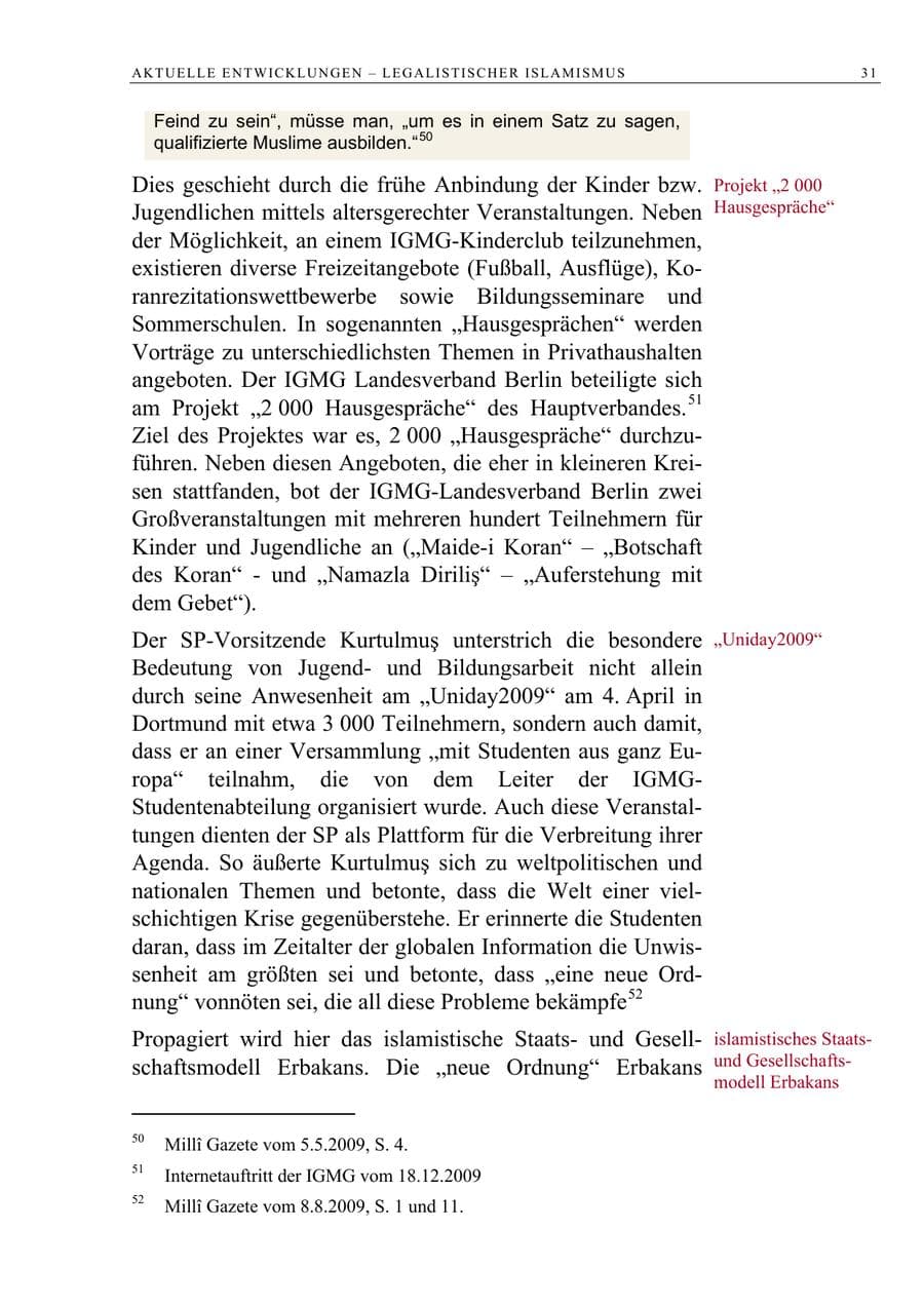 Seite 44 des Verfassungsschutzbericht 2009 Berlin