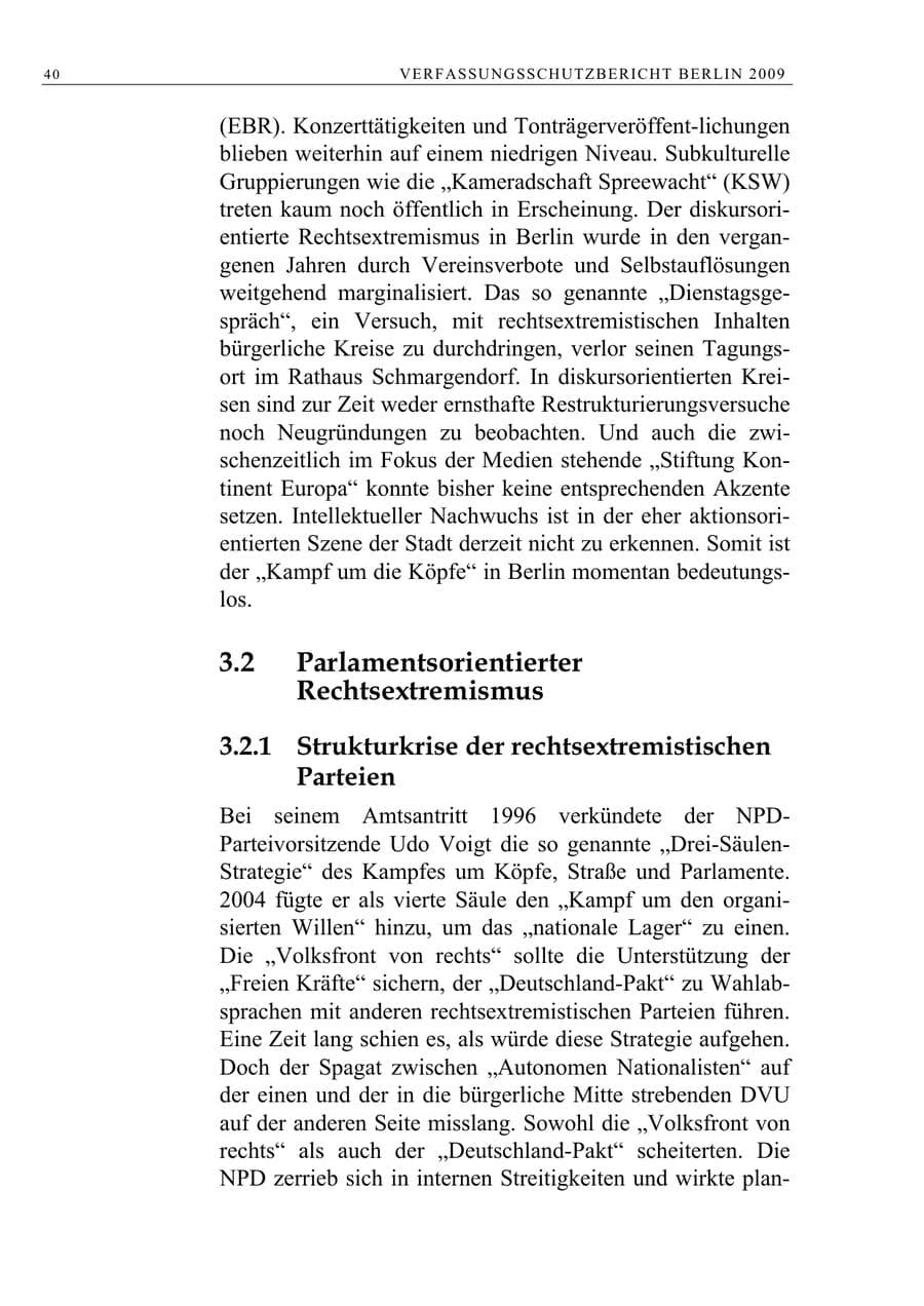 Seite 53 des Verfassungsschutzbericht 2009 Berlin