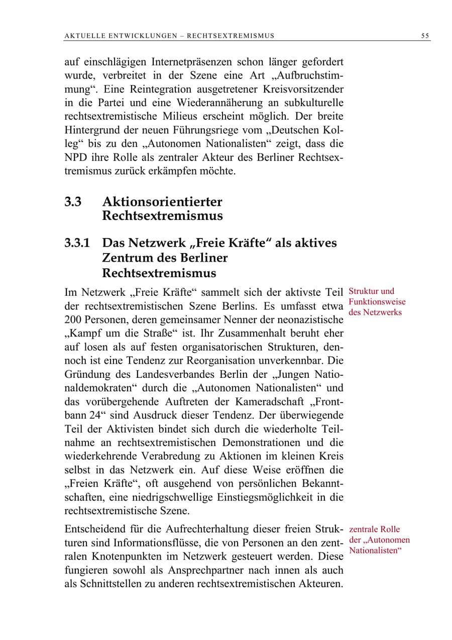 Seite 68 des Verfassungsschutzbericht 2009 Berlin