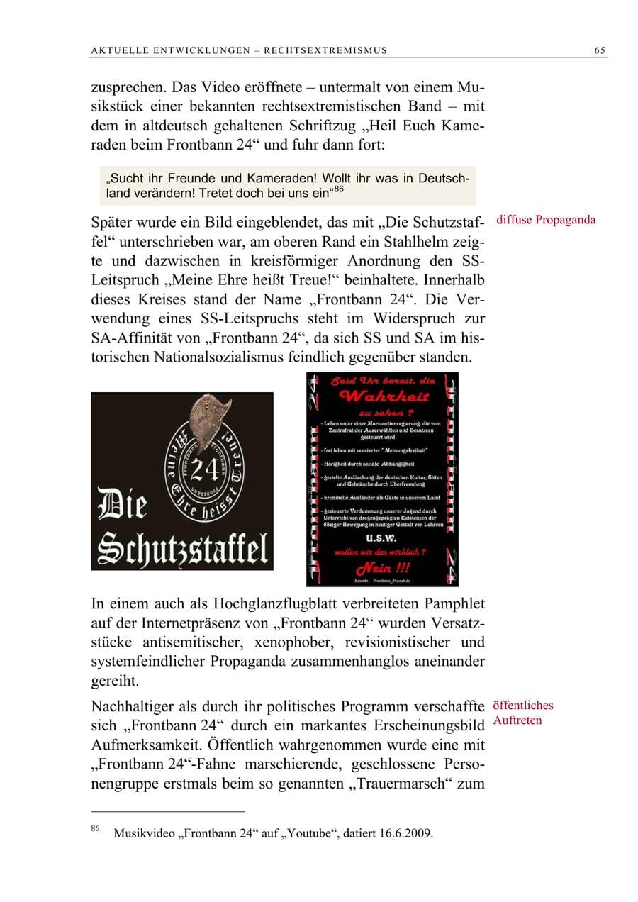 Seite 78 des Verfassungsschutzbericht 2009 Berlin