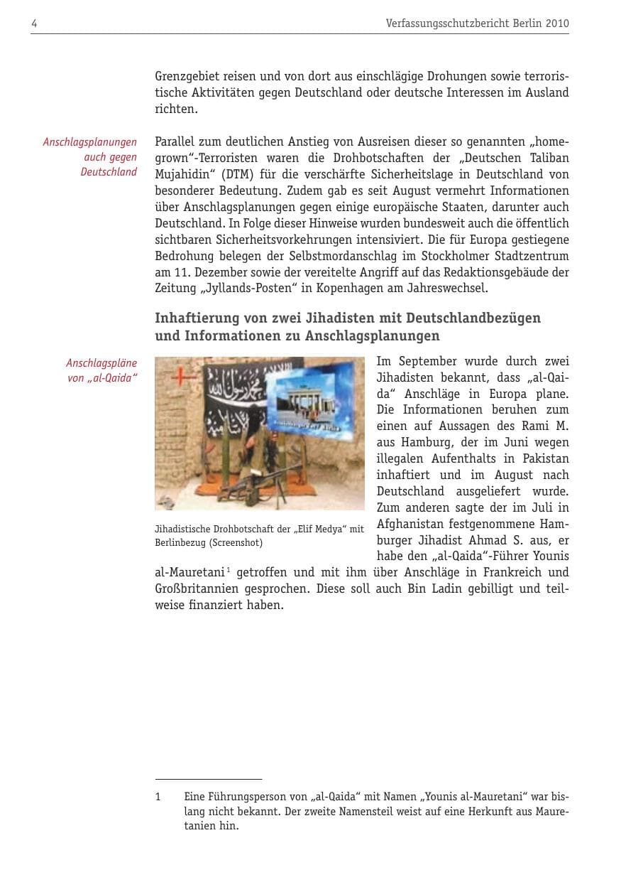 Seite 15 des Verfassungsschutzbericht 2010 Berlin