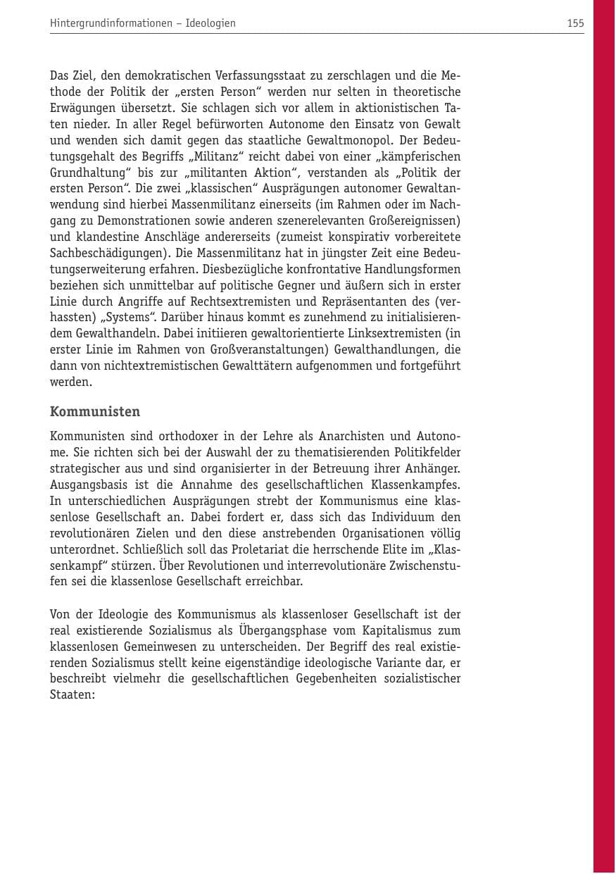 Seite 166 des Verfassungsschutzbericht 2010 Berlin