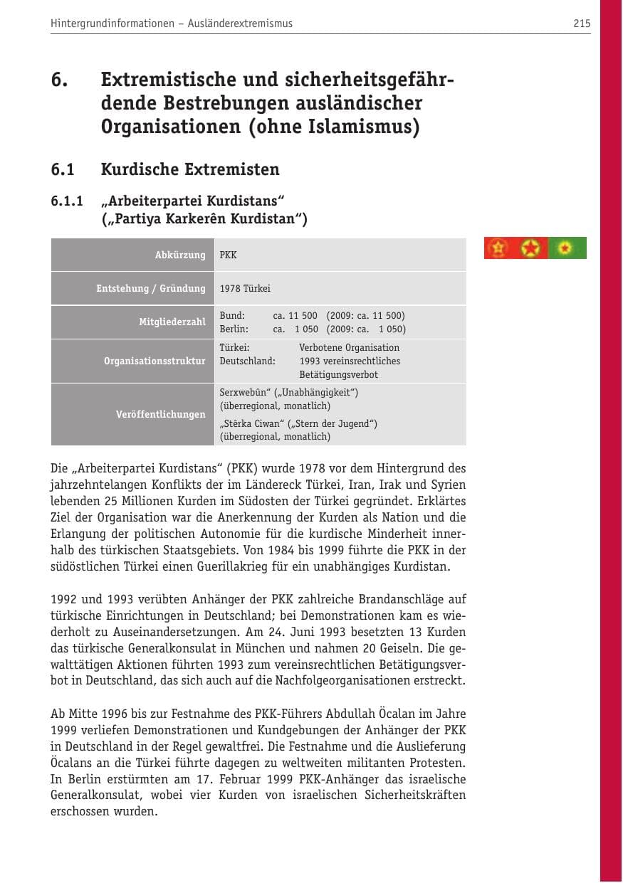 Seite 226 des Verfassungsschutzbericht 2010 Berlin