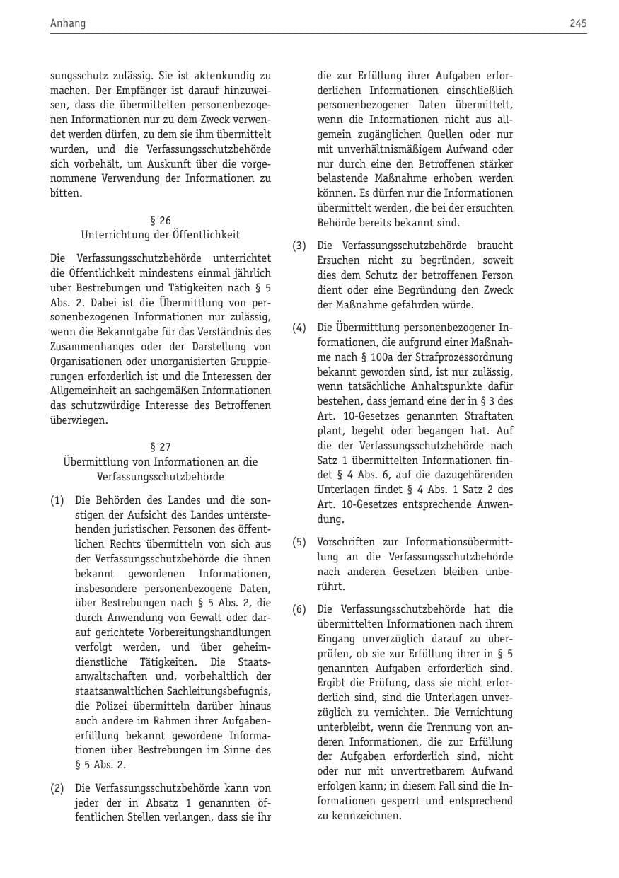 Seite 256 des Verfassungsschutzbericht 2010 Berlin