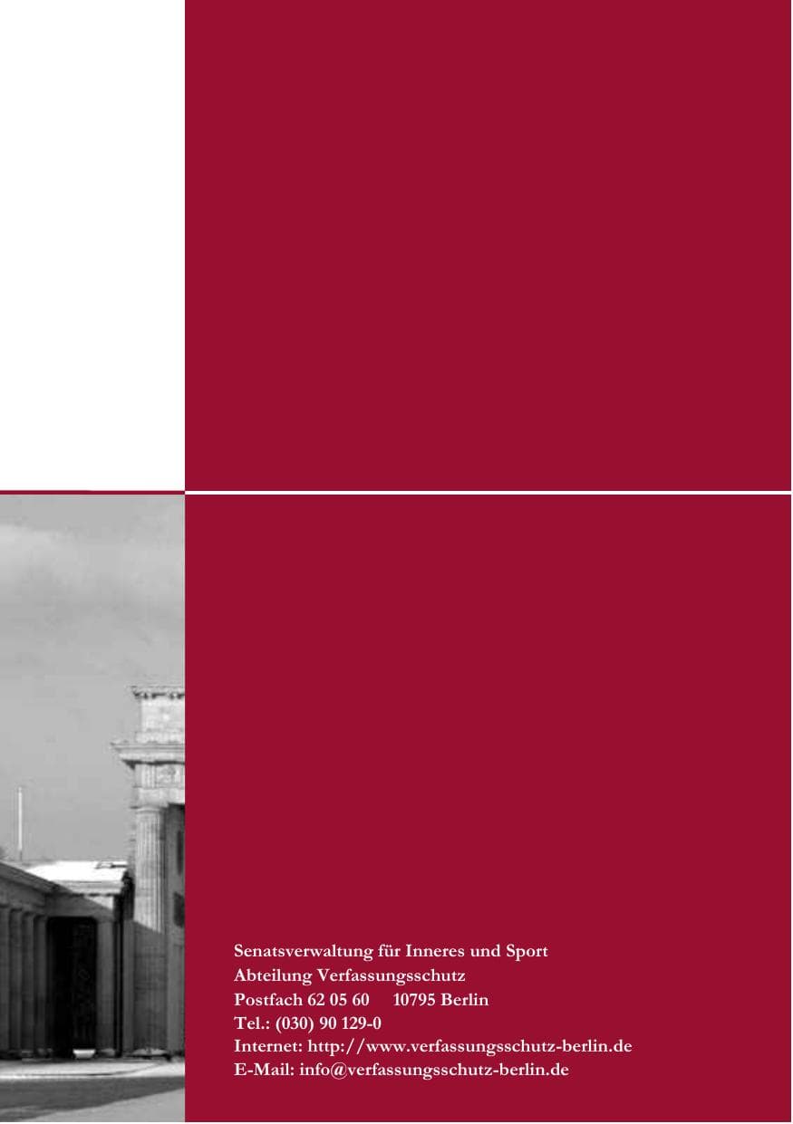 Seite 278 des Verfassungsschutzbericht 2010 Berlin