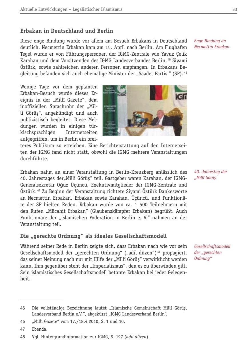 Seite 44 des Verfassungsschutzbericht 2010 Berlin