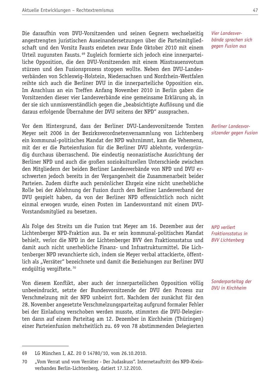 Seite 58 des Verfassungsschutzbericht 2010 Berlin