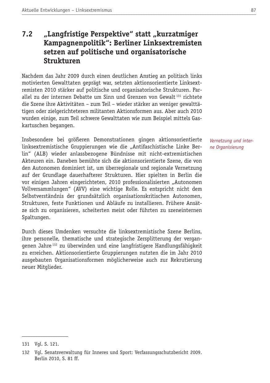 Seite 98 des Verfassungsschutzbericht 2010 Berlin