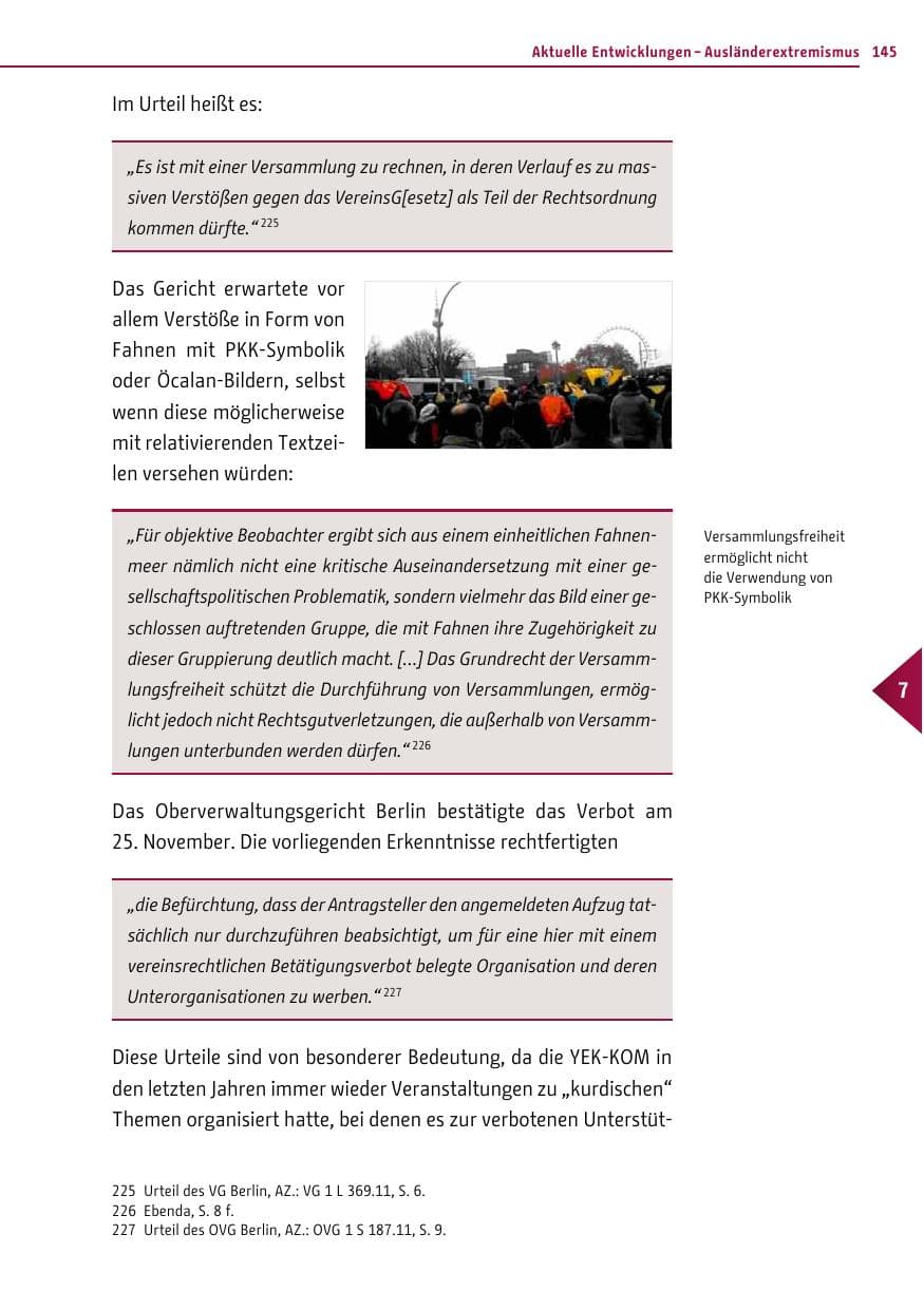 Seite 144 des Verfassungsschutzbericht 2011 Berlin