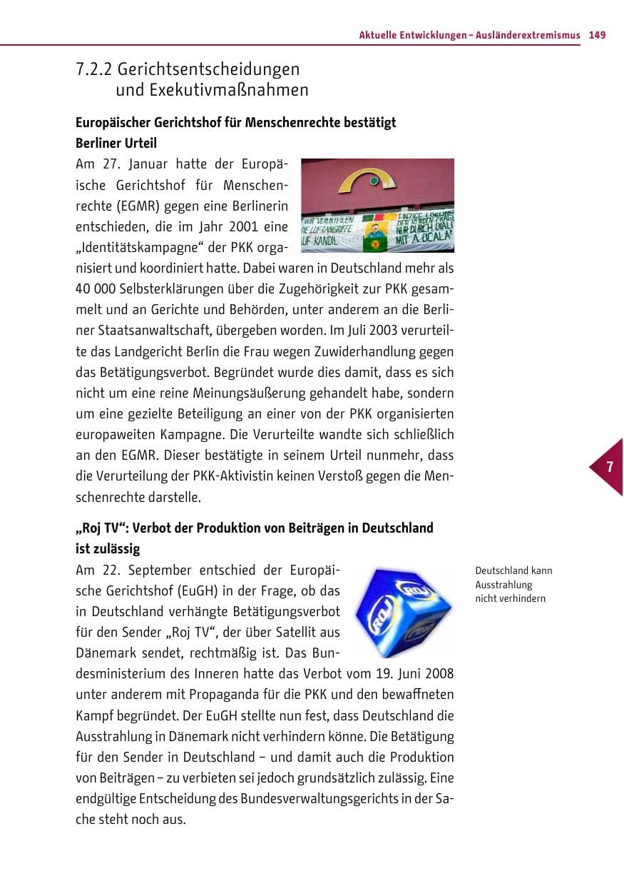 Seite 148 des Verfassungsschutzbericht 2011 Berlin
