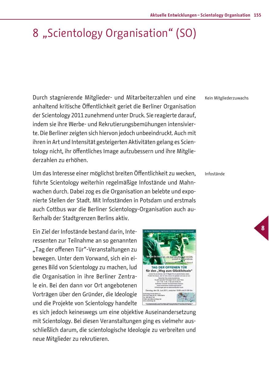 Seite 154 des Verfassungsschutzbericht 2011 Berlin