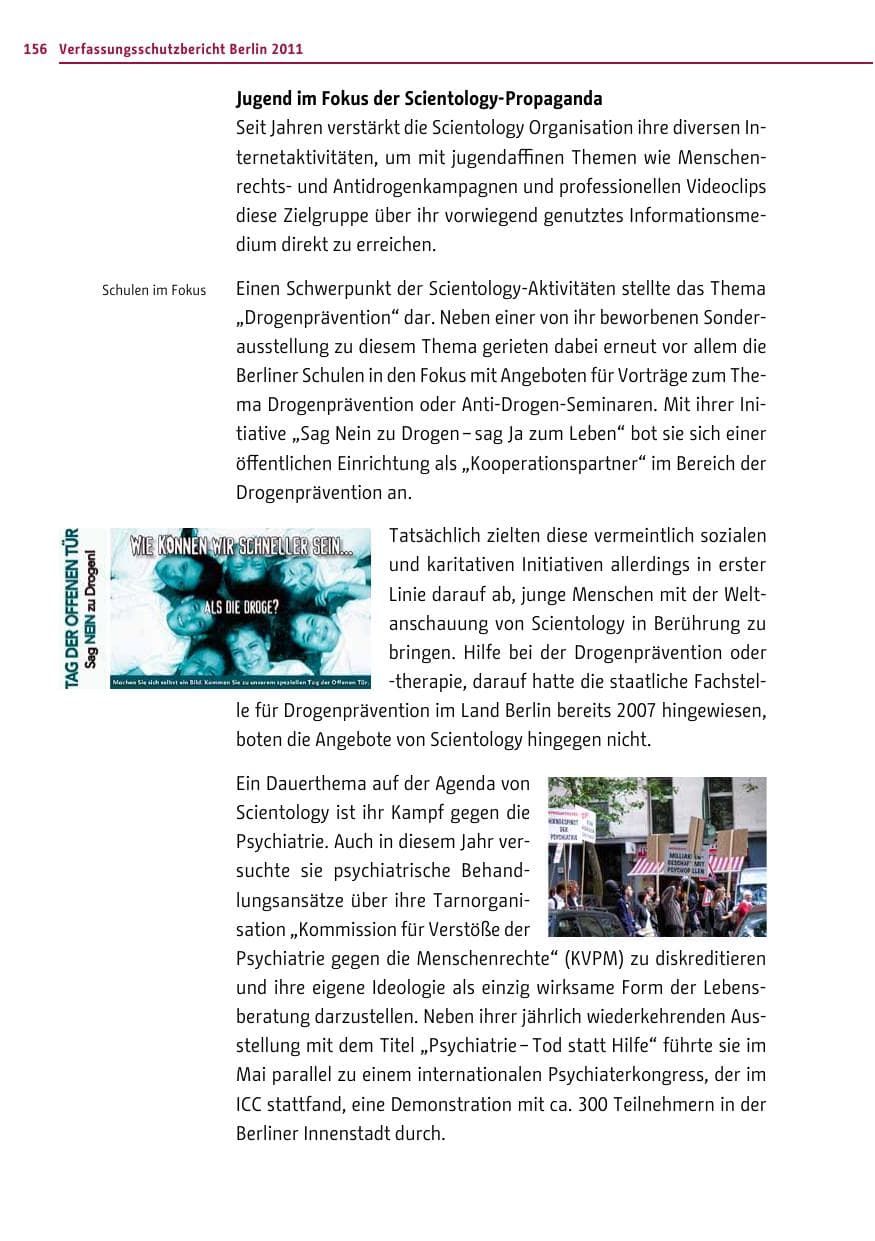 Seite 155 des Verfassungsschutzbericht 2011 Berlin