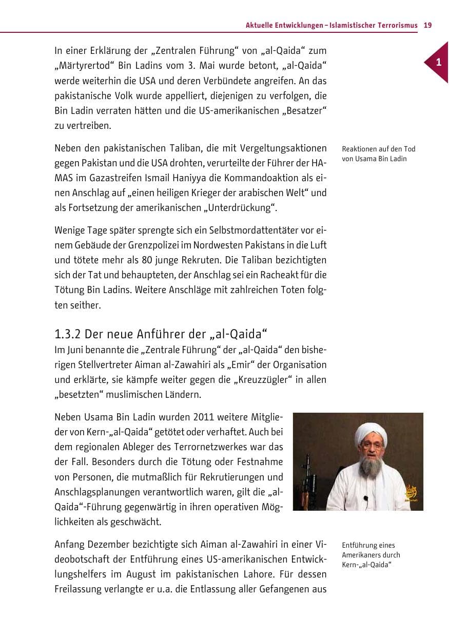 Seite 18 des Verfassungsschutzbericht 2011 Berlin