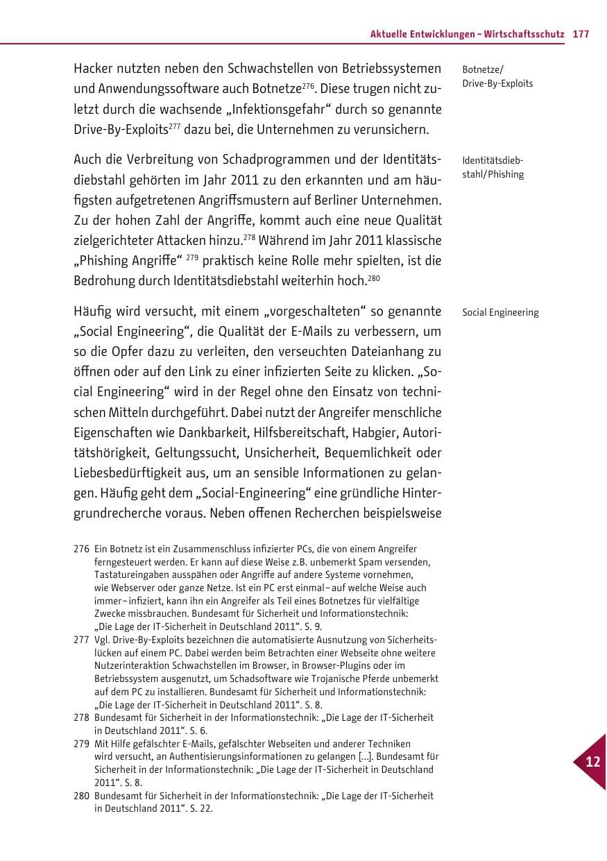 Seite 176 des Verfassungsschutzbericht 2011 Berlin