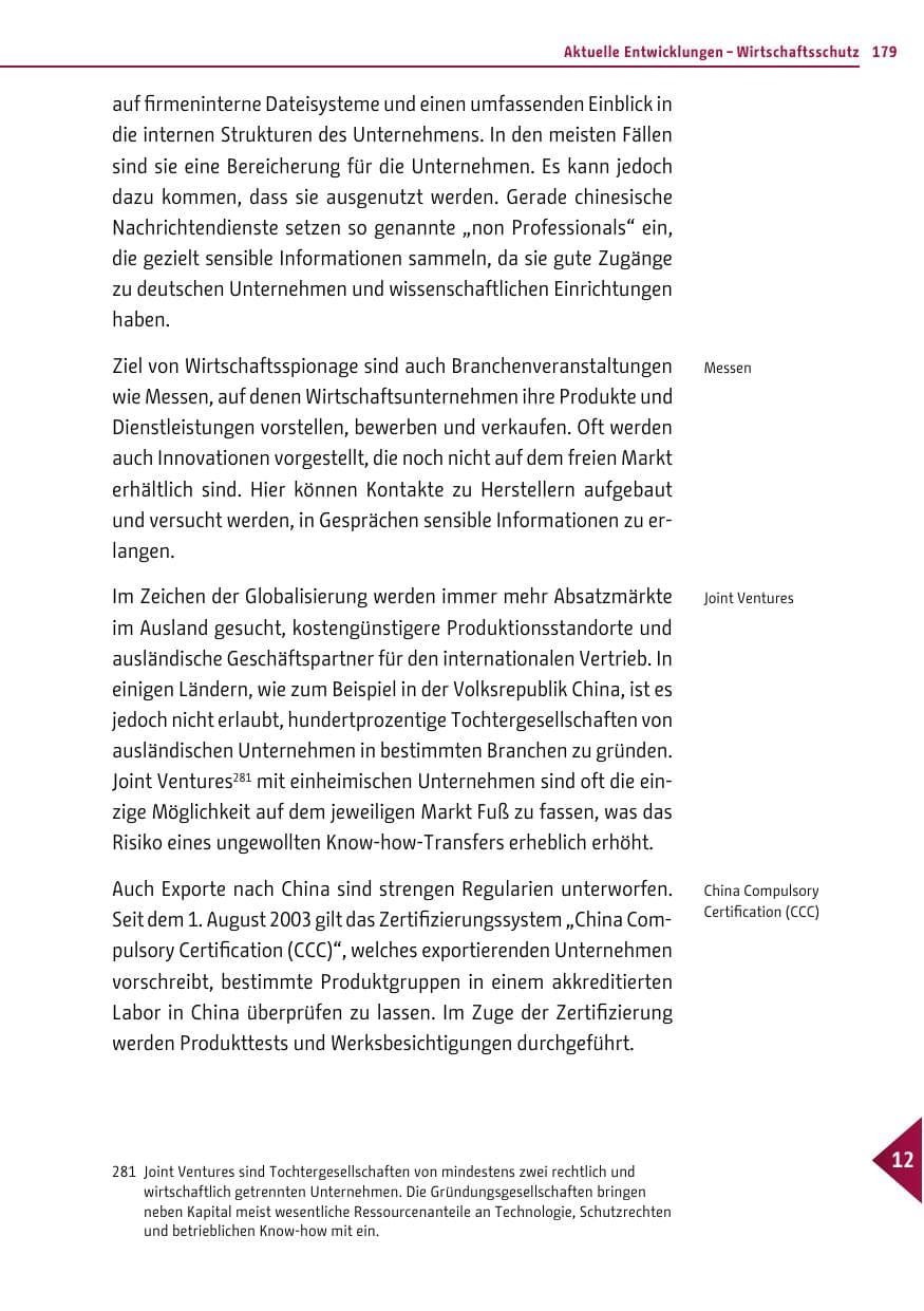 Seite 178 des Verfassungsschutzbericht 2011 Berlin
