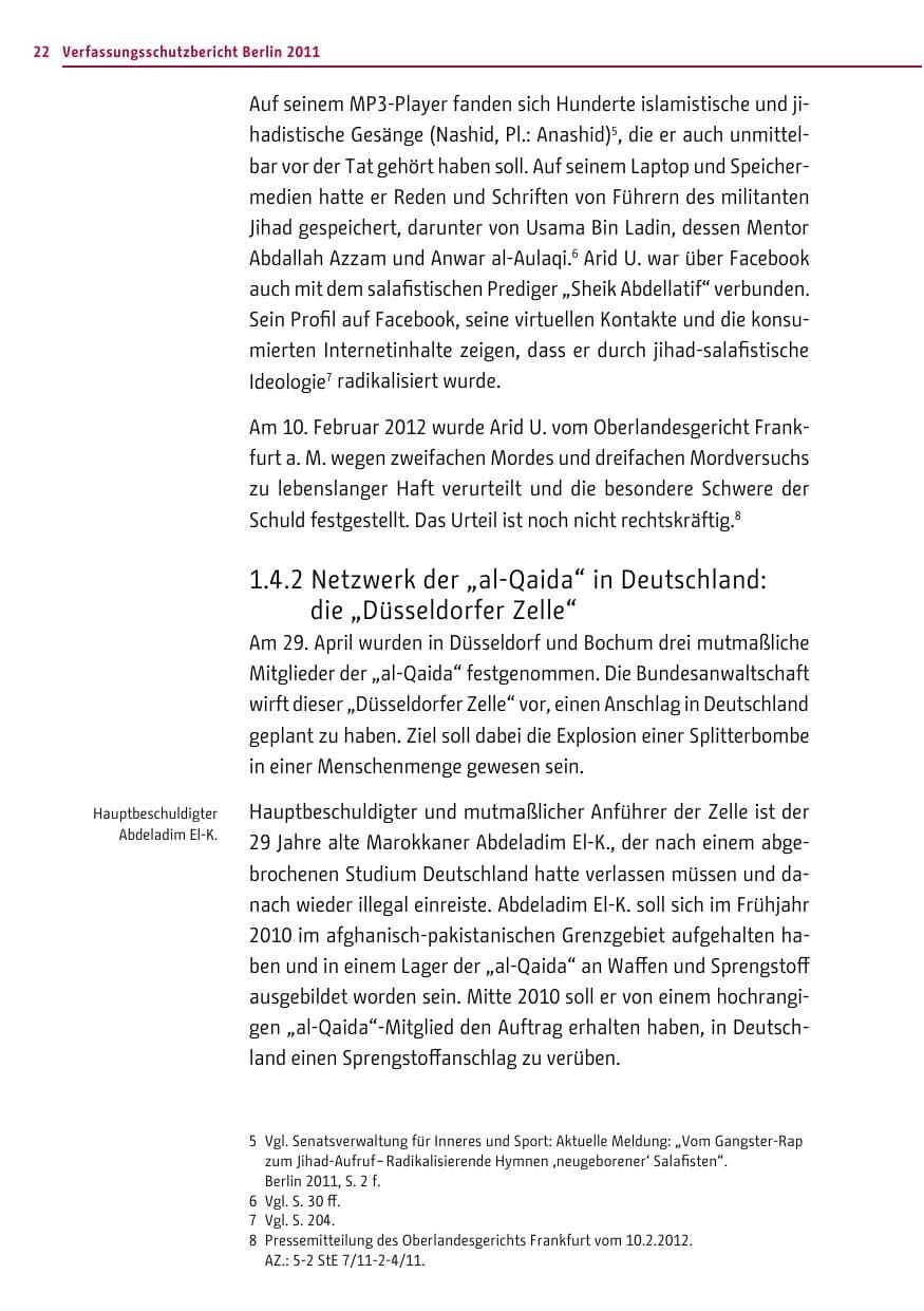 Seite 21 des Verfassungsschutzbericht 2011 Berlin