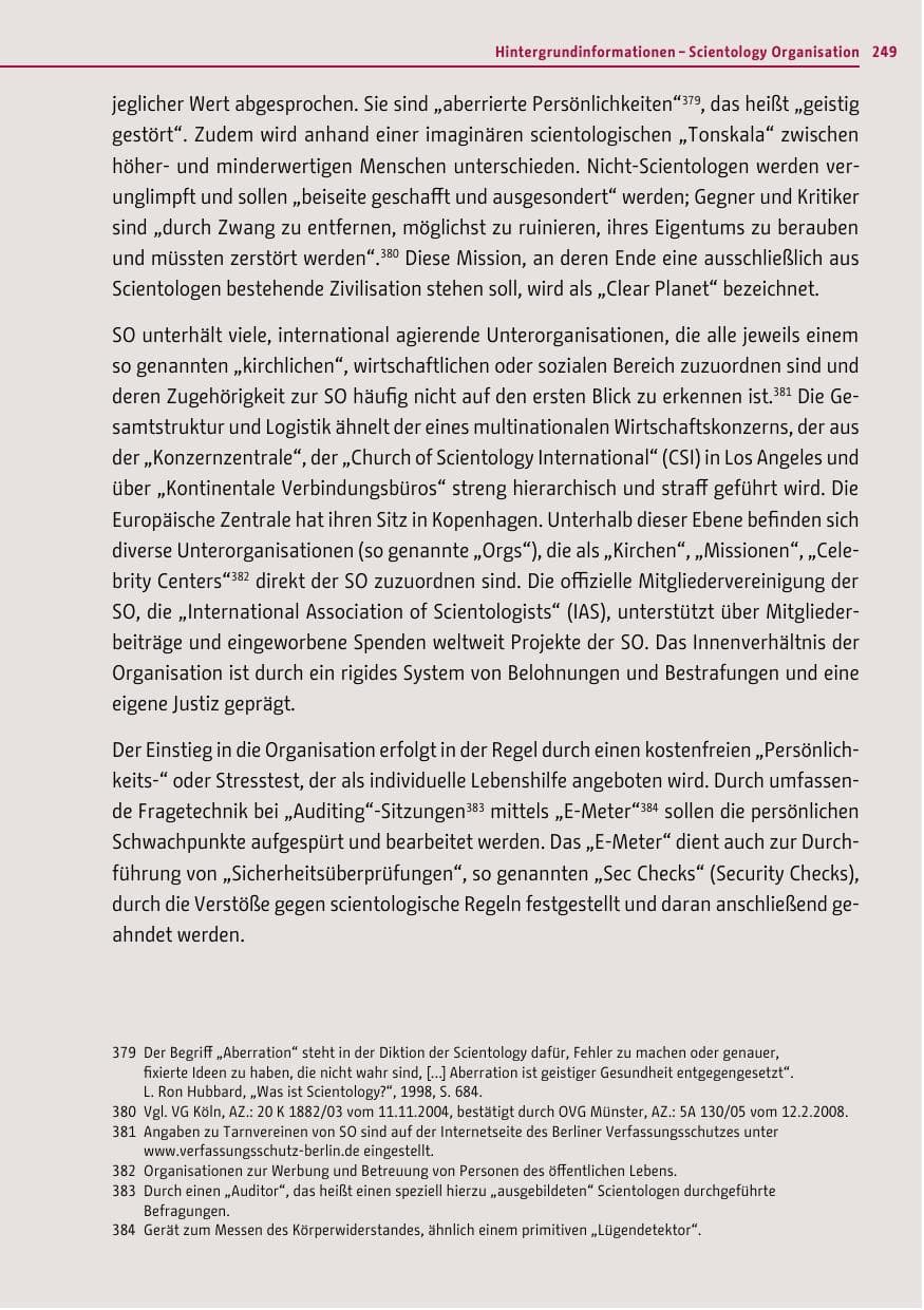 Seite 248 des Verfassungsschutzbericht 2011 Berlin