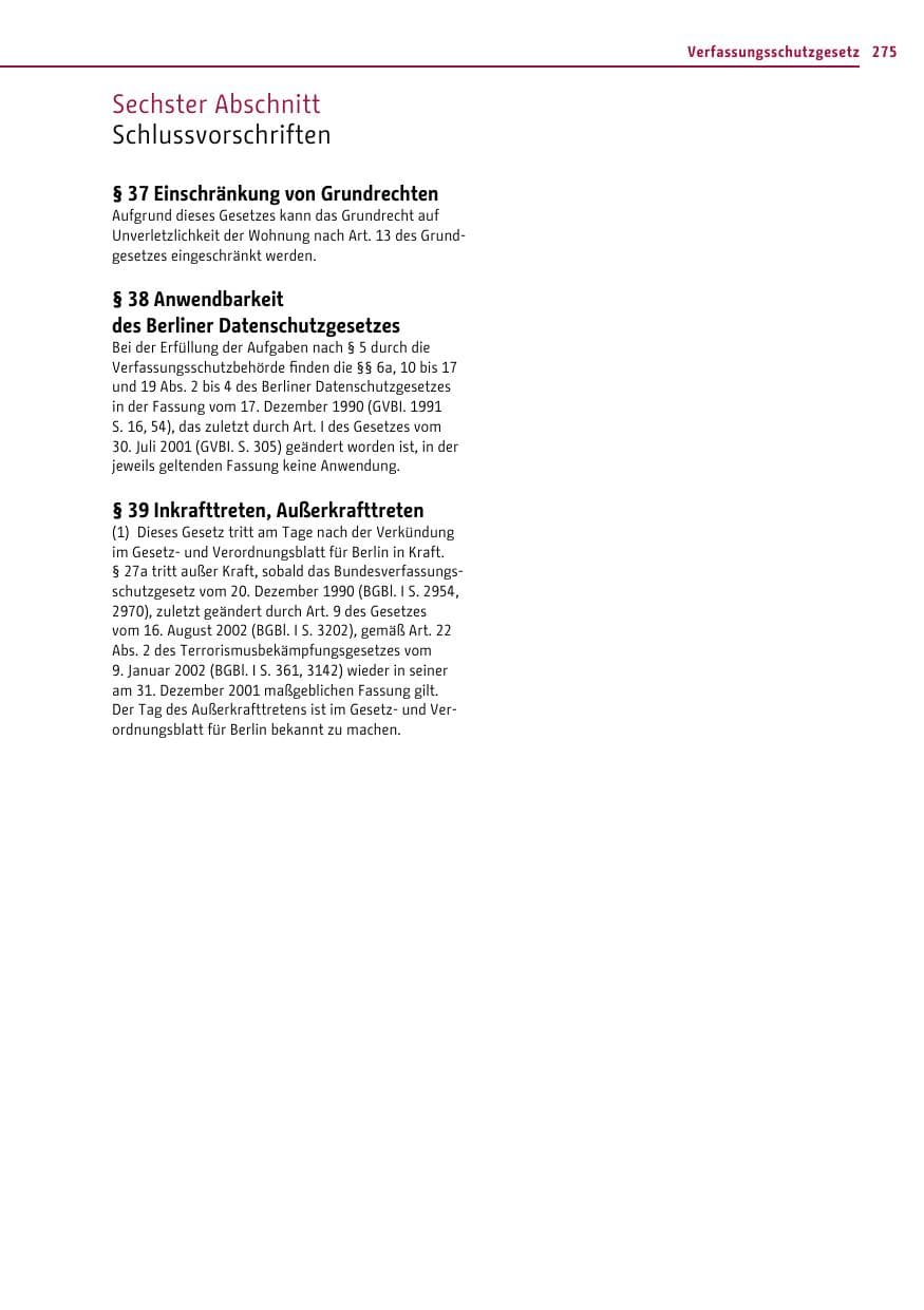 Seite 274 des Verfassungsschutzbericht 2011 Berlin