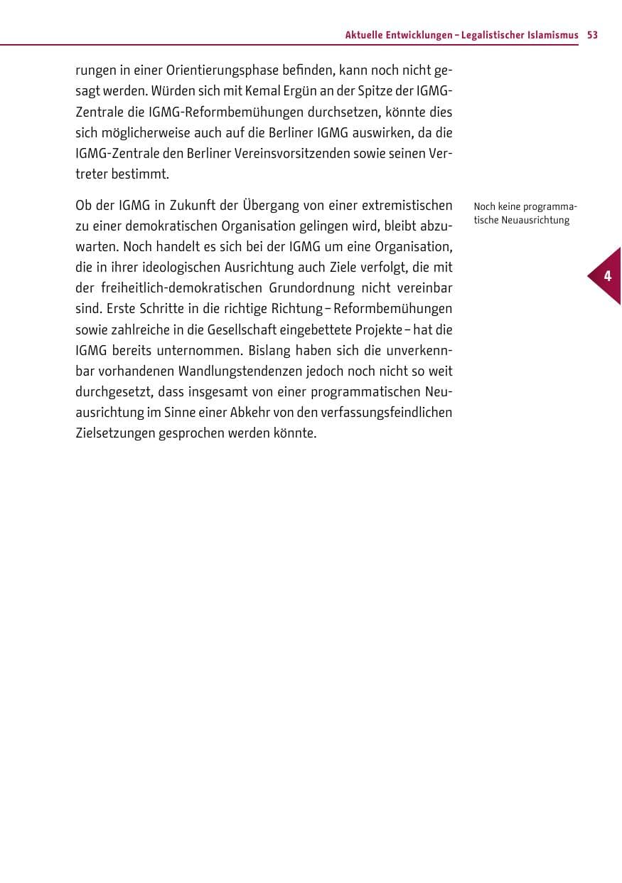 Seite 52 des Verfassungsschutzbericht 2011 Berlin
